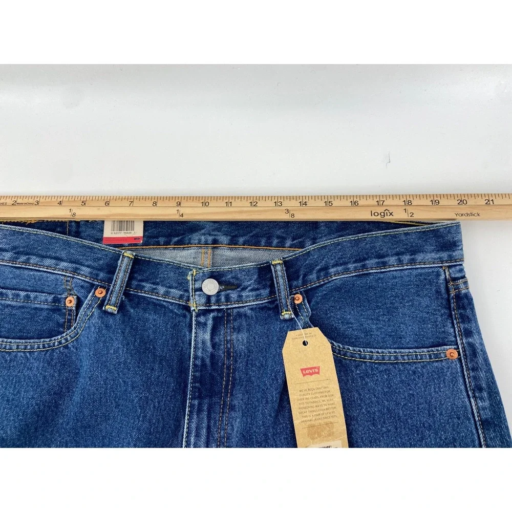 Levi 505 Jeans Mens 40x32 Blue Classic Straight Leg Zip Comfort Denim Cowboy NWT